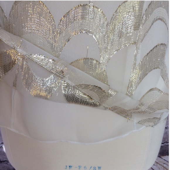 White House Black Market sleeveless shimmery silk date top, S - Picture 5 of 7